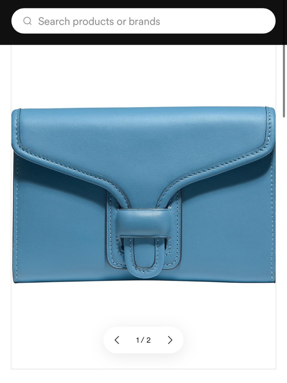 Coach 1941 Courier Wallet Pacific Blue Glovetanned Leather NWT Clutch - Picture 6 of 6